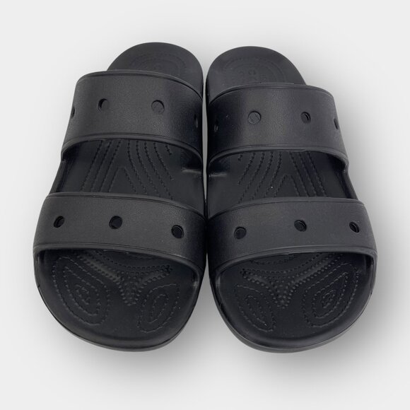 Crocs Men's Black Classic Slides Size 10 Slip On Lightweight Shoes Comfort - Picture 2 of 7